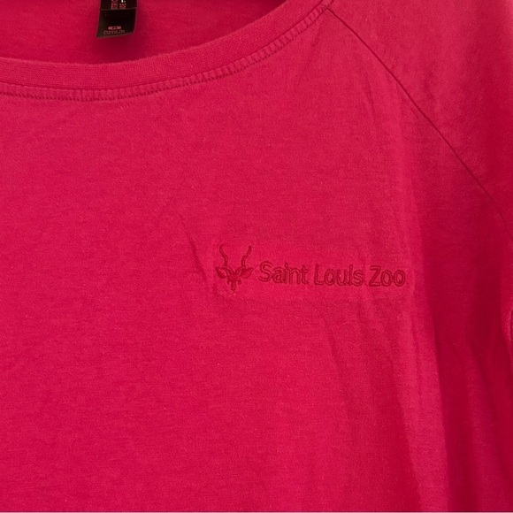 St Louis Zoo Hot Pink 3/4 Length Sleeve Tee - Picture 2 of 4